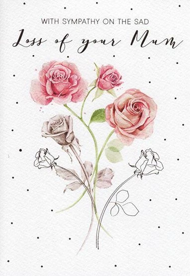 MUM SYMPATHY CONDOLENCE Card On The Sad Loss Of Your Flower Design ...