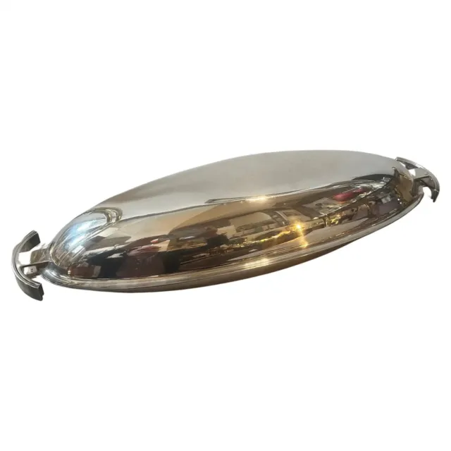 1990s Lino Modernist Silver Plated Fish Bowl Design by Lino Sabattini