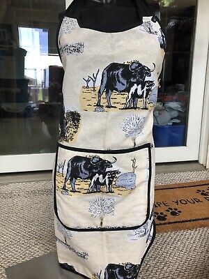 Unisex Cooking Apron Kitchen, Cows Bull Trees Farming Outdoors