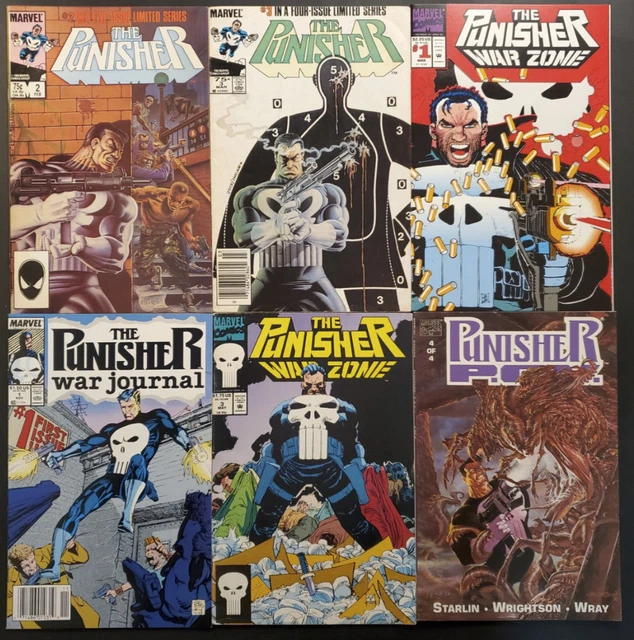 Punisher Misc Lot of 6 Ltd. #2,3/War Zone 1/Journal 1,3/POW 4 Marvel Comics DEAL