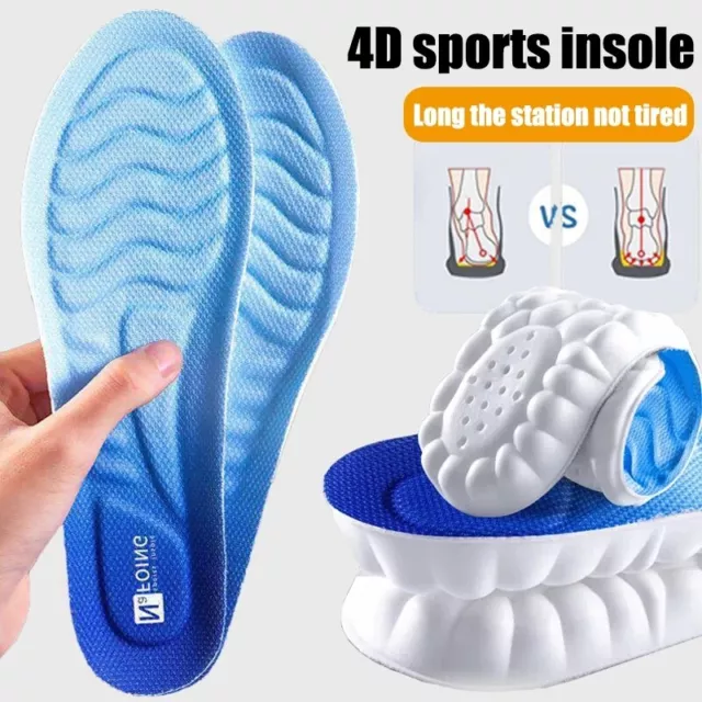 2X Orthopedic Sport Insoles for Feet PU Sole Shock Absorption Running Shoes Pad