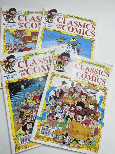 4 x CLASSICS FROM THE COMICS - Monthly Comic Cartoon Compilation - Beano / Dandy