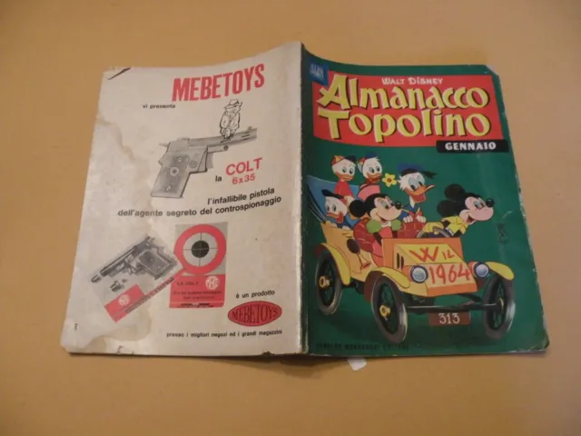 Almanacco Topolino 1964 N.1 Mondadori Walt Disney Originale Buono No Bollino