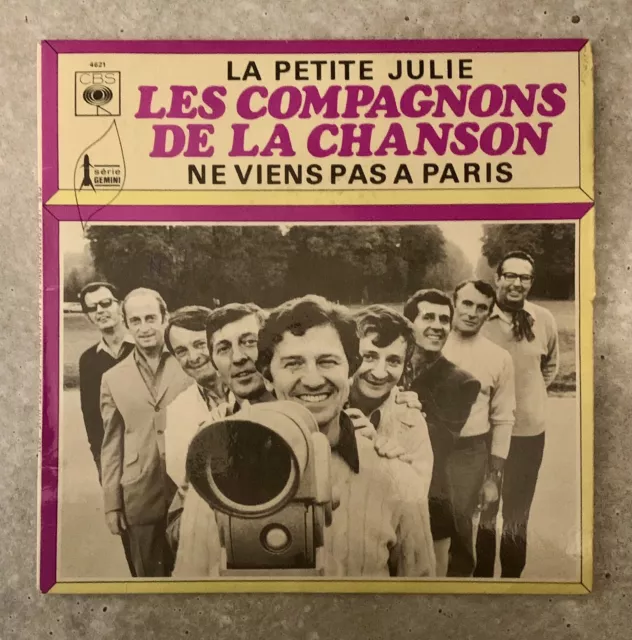 ✨Disque vinyle 45 tours original: LES COMPAGNONS DE LA CHANSON - La Petite Julie ✨Disque vinyle 45 tours original: LES COMPAGNONS DE LA CHANSON - La Petite Julie