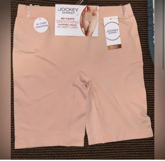 NWT Jockey Skimmies Microfiber seamless smoothing slipshort Nude Size M