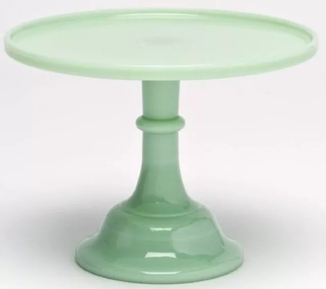 Cake Plate Pastry Tray Bakers Stand Plain & Simple - Mosser Jade Green Glass 12"