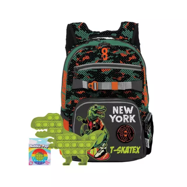 ZAINO SCUOLA SHOUT Dinosauro T Skatex Con Gadget EUR 59 00