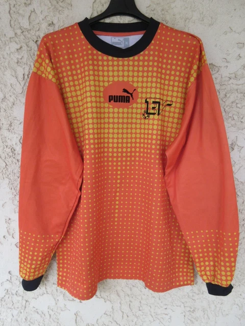 Maillot De Foot Vintage US Fresnay Sur Sarthe - Gardien Vert N°1 - Taille S - Années 80