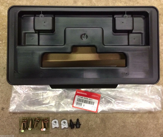 GENUINE OEM HONDA CRV Front License Plate Holder Kit 2010 2011