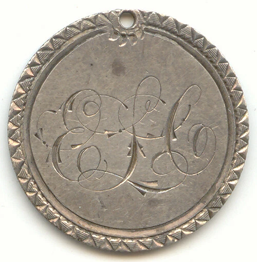 1876 Seated Liberty Dime Love Token, Initials E L C, ELC