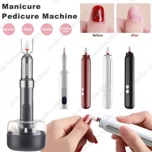 Electric Nail File Drill Portable Professional Manicure Pedicure Machine Set Kit