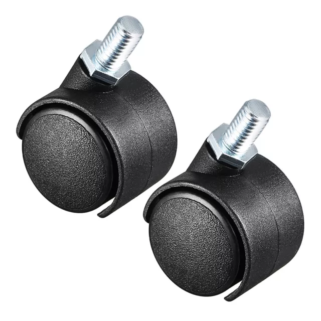 1.15 Inch Swivel Caster Wheels Nylon 360 Degree Threaded Stem 22lb Capacity
