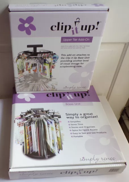 Simply Renee Clip It Up Spinning Craft Supply Organizer, 35 DIVIDERS, 50  CLIPS