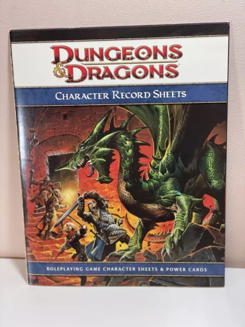 Dungeons & Dragons 4 - D&D Character Record Sheets - Rollenspiel RPG - Englisch