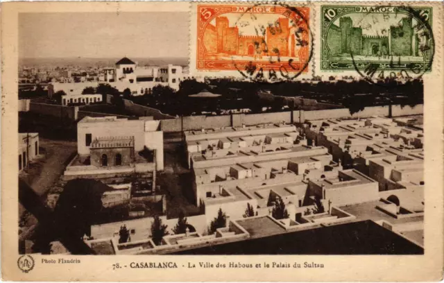 CPA AK MAROC CASABLANCA - La Ville des Habous et la Palais du Sultan (92848)