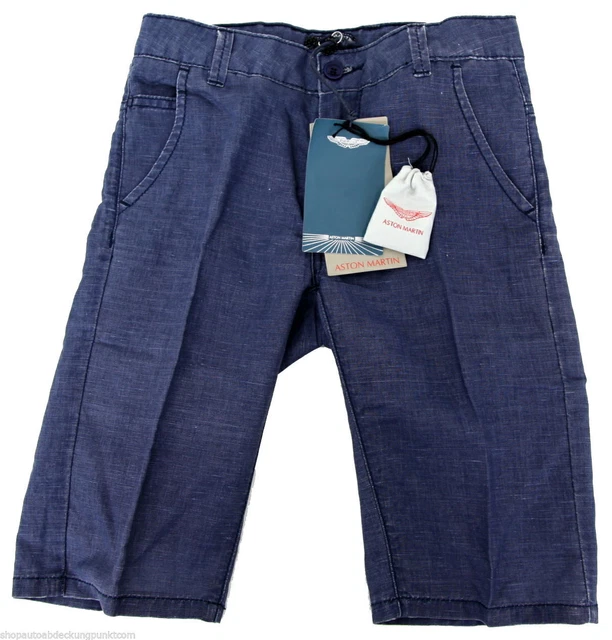 Aston Martin pantaloni bambini chino corti pantaloni boy taglia 110/116 5-6 anni Regno Unito 8 AJJE3140