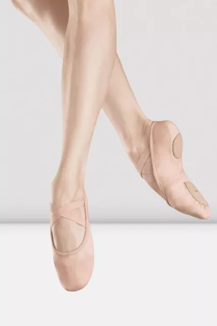 Bloch Women's S0282L Zenith Stretch Canvas Ballet Slipper Pink NIB -Width B-