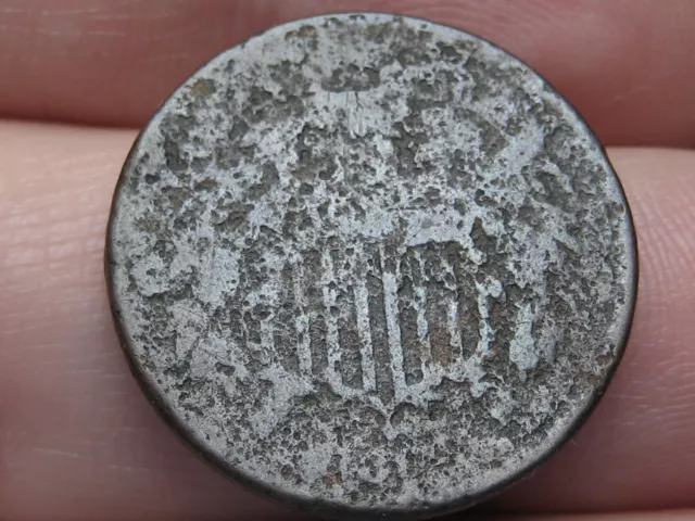 1864 Two 2 Cent Piece- About Good Details, Civil War Type Coin