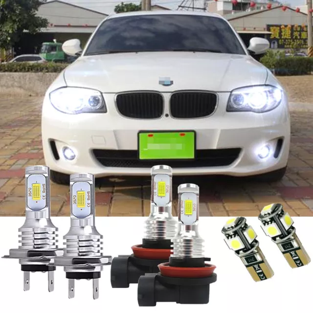 For BMW 1 Series E82 H7 711 501 6000K Led HID Headlight Low/Fog/Side Light Bulbs