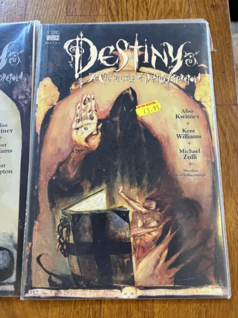 DESTINY: A CHRONICLE OF DEATHS FORETOLD #1-3 - Complete Set By DC/Vertigo Comics 2