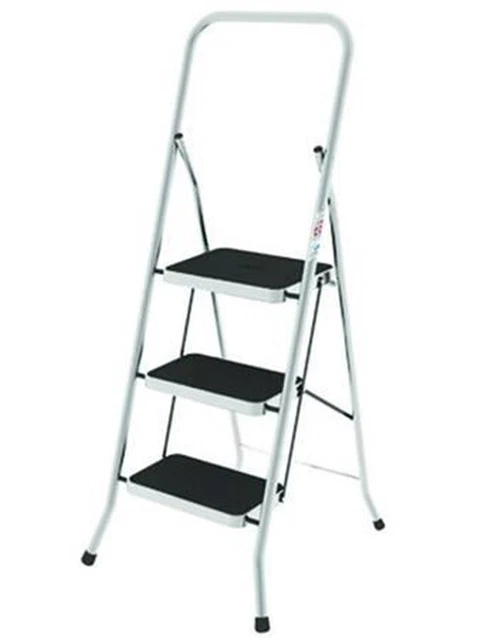 SGABELLO  NEW SECURITY  TUBOLARI ALLUMINIO GRADINI ACCIAIO 3 grad cm.38x26x75h.