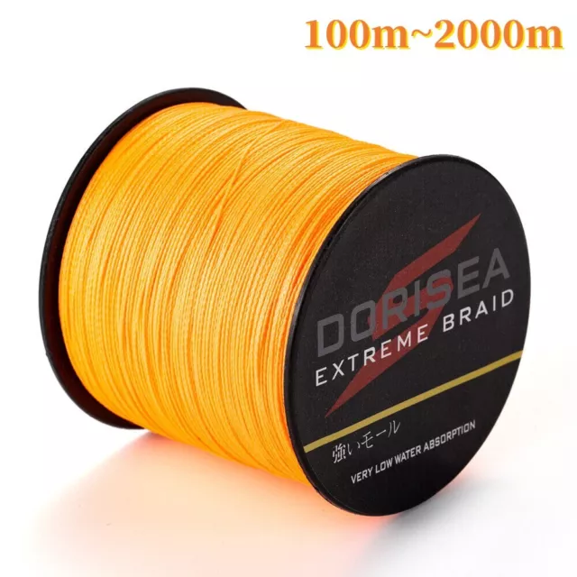 Spectr Line 100M-2000M Orange Braid PE Dynema Braided Fishing Line 6LB-500LB