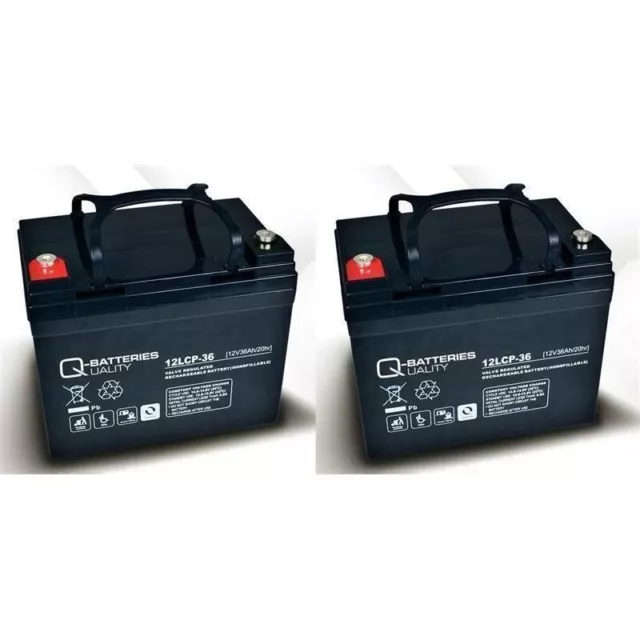 Wheelchair Mobility Scooter Batteries 12v 36ah AGM 12LCP-36 Twin Pack (x2)