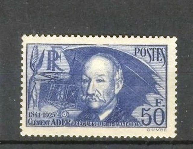 Timbre : 1941 CLÉMENT ADER 1841-1925 PRÉCURSEUR DE L'AVIATION
