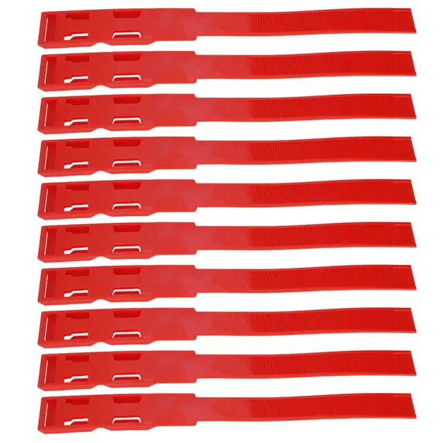 (Red) Cow Identification Tapes Safe And Non-Toxic Pack Of 10 Plastic