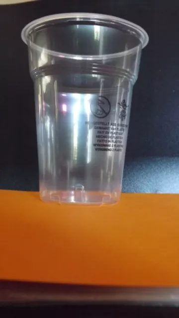 100 -2400 - Trinkbecher, Bierbecher Einweg Plastik Becher- transparent 0,3 Liter