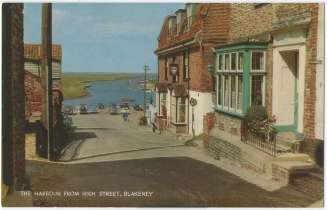 The Harbour from High Street, Blakeney, colour postcard, unposted