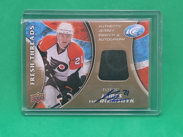 2009-10 Ud Ice Fresh Threads James Van Riemsdyk Jersey Auto 27/35 A1271