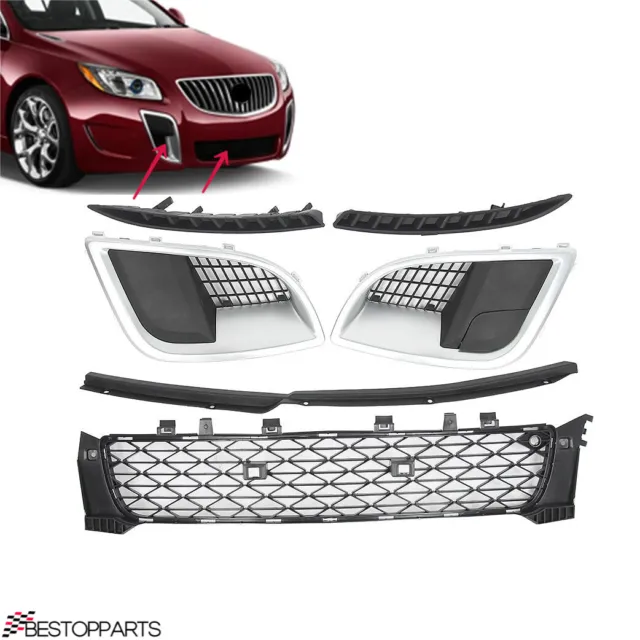 Front Grille&Air Deflector&Fog Light Cover Set For Buick Regal GS 2012-2017