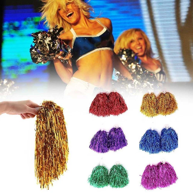 Pom Pom Pom Cheerleader Accessorio Costume Gruppo Danza Spettacoli Miglior Teatro T7J6