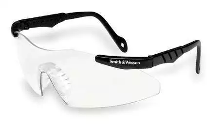Smith & Wesson 19799 Safety Glasses, Wraparound Clear Polycarbonate Lens,