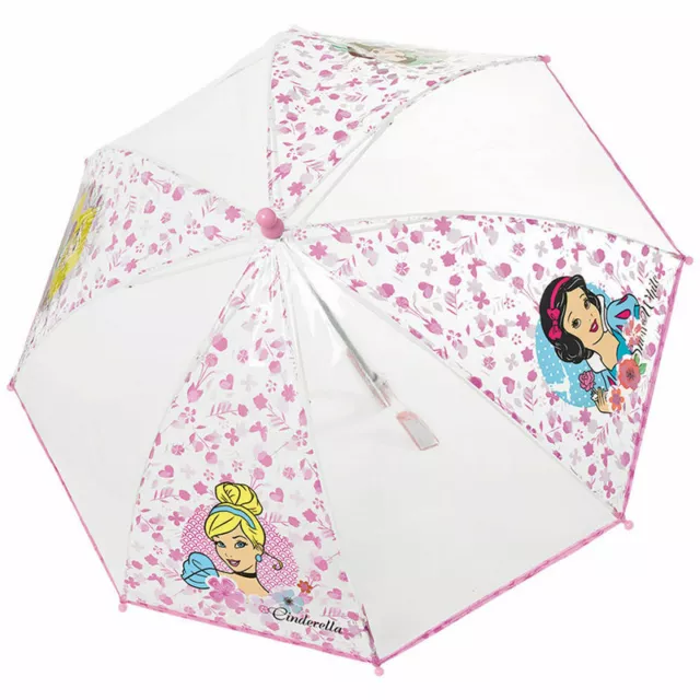 Princesses Disney Regenschirm Weitem Schlag PVC Transparent Mädchen Klassisch