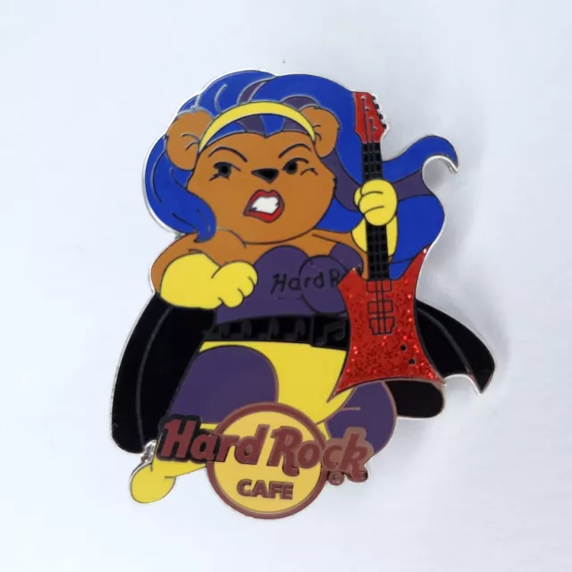 Hard Rock Cafe Pin 2012 Superhero Girl Bear #2 Red Guitar LE50