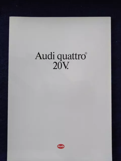 AUDI Quattro 20V Prospekt 01.1990