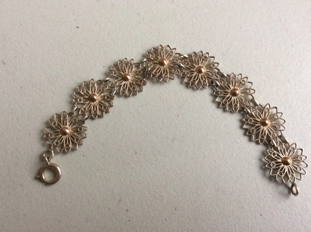 Bracelet Manchette En Argent Massif – Travail Artisanal Nord-Africain – Filigrane & Calligraphie – Occasion/Vintage