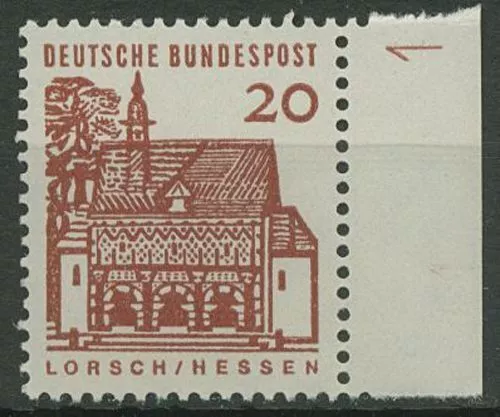 Bund 1964/65 Bauwerke klein, mit Druckerzeichen 456 DZ 1 postfrisch