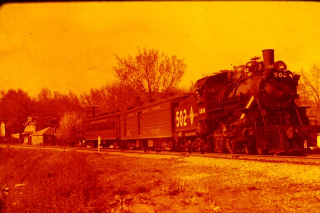 Kodachrome Duplicate 35MM Slide Chicago & Illinois Midland 4-4-0 #502  - CC2780
