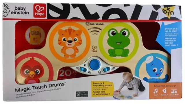 Hape Baby Einstein Holz Magic Touch Drums Musikspielzeug Instrument 38 cm