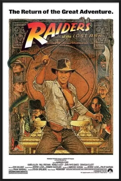 91082 INDIANA JONES RAIDERS OF THE LOST ARK MOVIE Wall Print Poster AU