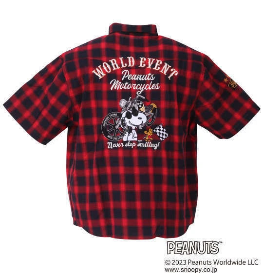 Camicia a maniche corte a quadri in collaborazione con Flagstaff x PEANUTS...