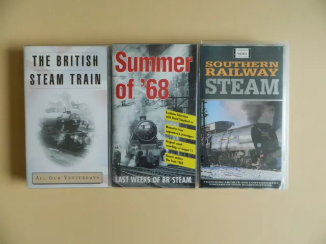 Steam Railway VHS Tape Bundle Southern Railway British Steam Train Summer of 68
