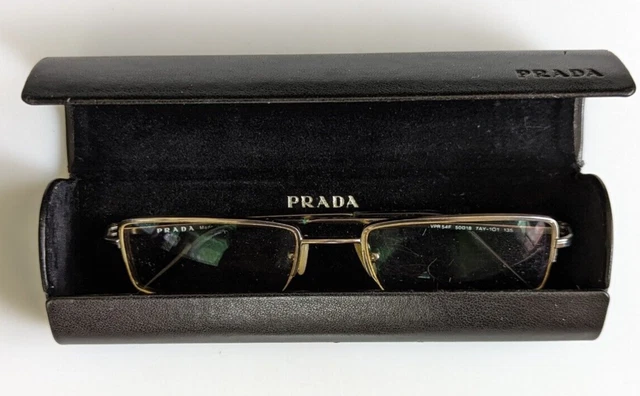 PRADA VPR 54F 50[]18 7AY-1O1 135 Eyeglass Frames Case Italy  (must replace lens)