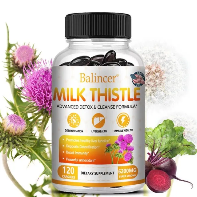 Milk Thistle Capsule 3500mg 120 High Strength Silymarin Vegan