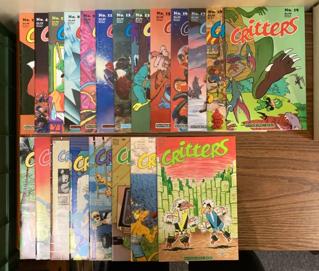 Critters Fantagraphics Books 1985-87 #2 #4 #5 #8-21 #23-25 #28 #32-33 Lot Of 21