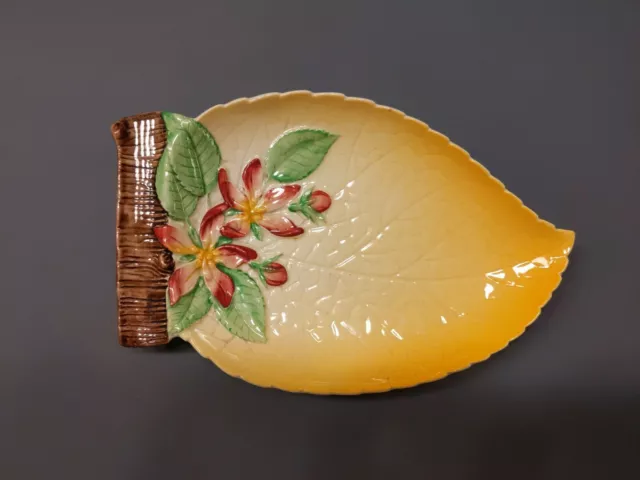 Vintage Carlton Ware Trinket / Jam Dish, Australian Design Yellow Floral, Leaf