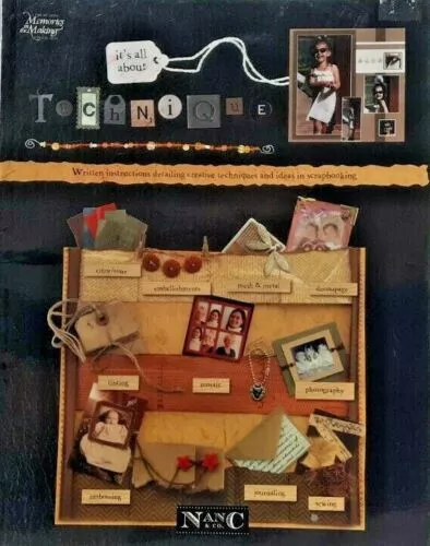 NANC Memory Makers Its All About Technique 2003 álbum de recortes libro de instrucciones 7275